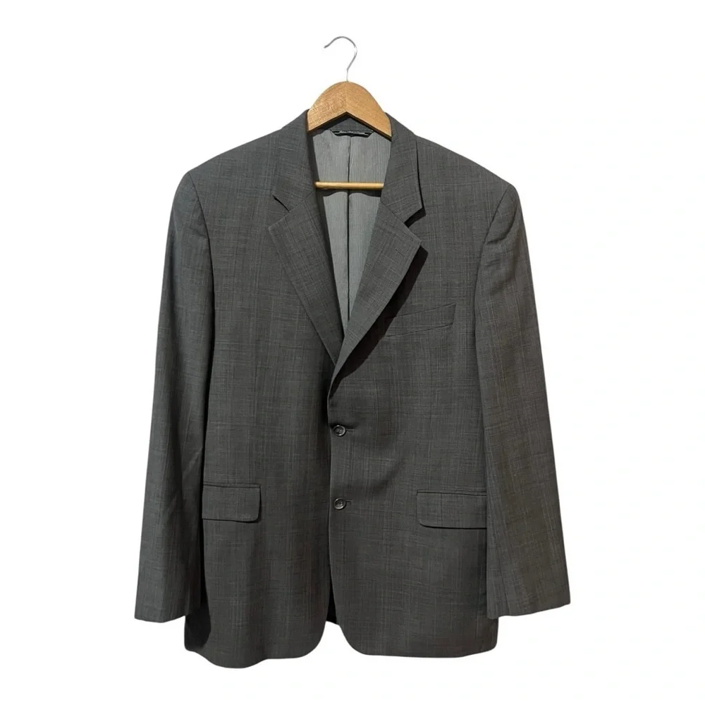 Jack Victor Collection Suit Jacket Sport Coat Plaid Size 43R  Loreto CT Wool